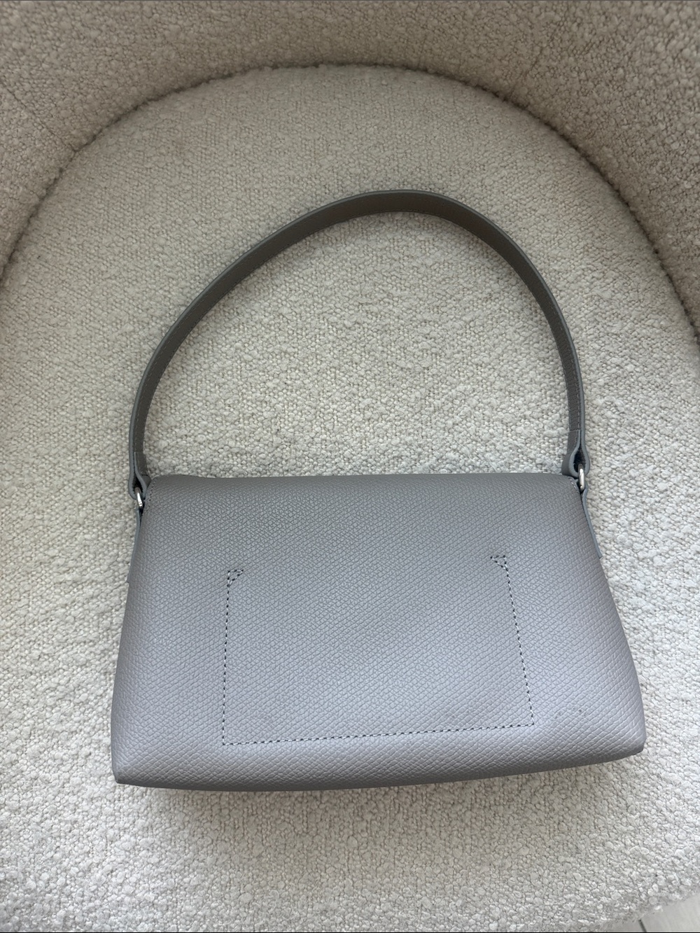 Gray Leather Shoulder Bag - Picture 2 of 6